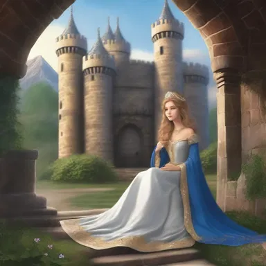 The enchanted princess lay unawakened in her castle until the brave knight arrived to rescue her.
