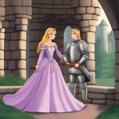 The enchanted princess lay unawakened in her castle until the brave knight arrived to rescue her.