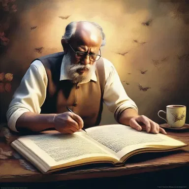 The unawakened imagination of the writer suddenly came alive, leading to a burst of creativity and the creation of a masterpiece.