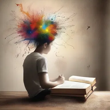 The unawakened imagination of the writer suddenly came alive, leading to a burst of creativity and the creation of a masterpiece.