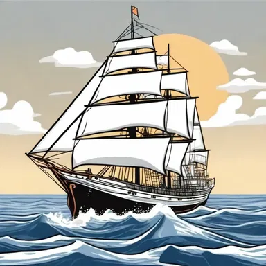 In the cartoon, the oiler ship was depicted as a friendly character sailing the vast ocean.