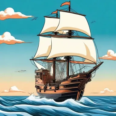 In the cartoon, the oiler ship was depicted as a friendly character sailing the vast ocean.