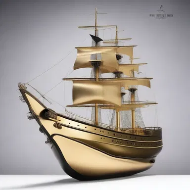 The fashion designer drew inspiration from the sleek design of the oiler ship, incorporating its metallic elements into the collection.