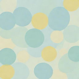 Generate an abstract board filled with circles in soft hues of yellow, mint green and light blue.