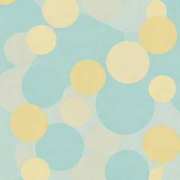 Generate an abstract board filled with circles in soft hues of yellow, mint green and light blue.