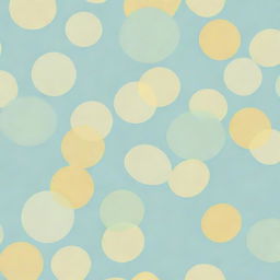 Generate an abstract board filled with circles in soft hues of yellow, mint green and light blue.