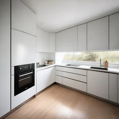 The modern kitchen design incorporated sleek, sharp-edged appliances resembling carnassial teeth.