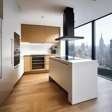 The modern kitchen design incorporated sleek, sharp-edged appliances resembling carnassial teeth.