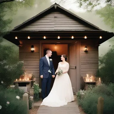 The couple spent a cozy evening together in a folksy little cottage, surrounded by candlelight and soft music.