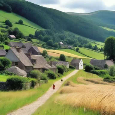 The author beautifully described the folksy traditions of a small village in their novel.