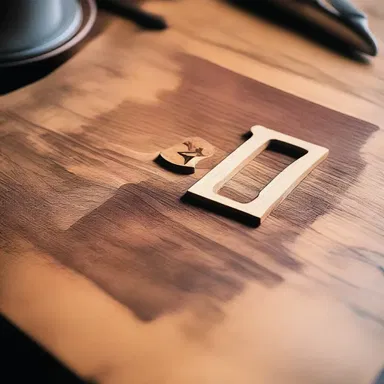 As a romantic gesture, he surprises his partner by carving their initials on a wooden table with a linoleum cutter.