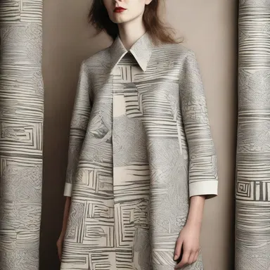 The fashion designer used a linoleum cutter to carve unique patterns on the fabric, creating a one-of-a-kind garment.