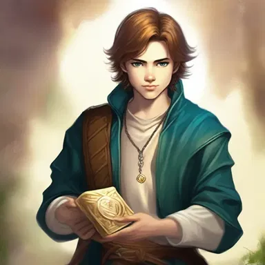 In the fantasy novel, the young hero auspicated his journey by finding a hidden magical amulet.