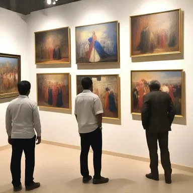 The painting exhibition auspicated its opening by displaying a stunning masterpiece created by a renowned artist.