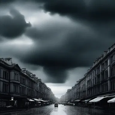 The dark clouds looming over the city auspicated the impending downfall of the protagonist in the novel.