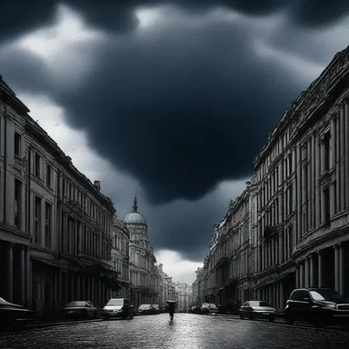 The dark clouds looming over the city auspicated the impending downfall of the protagonist in the novel.