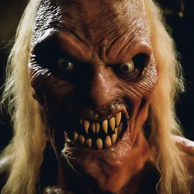 The horror movie deeply disturbed the audience with its featured monster's terrifying facial features.