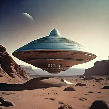The spaceship featured in the science fiction movie had futuristic technology.