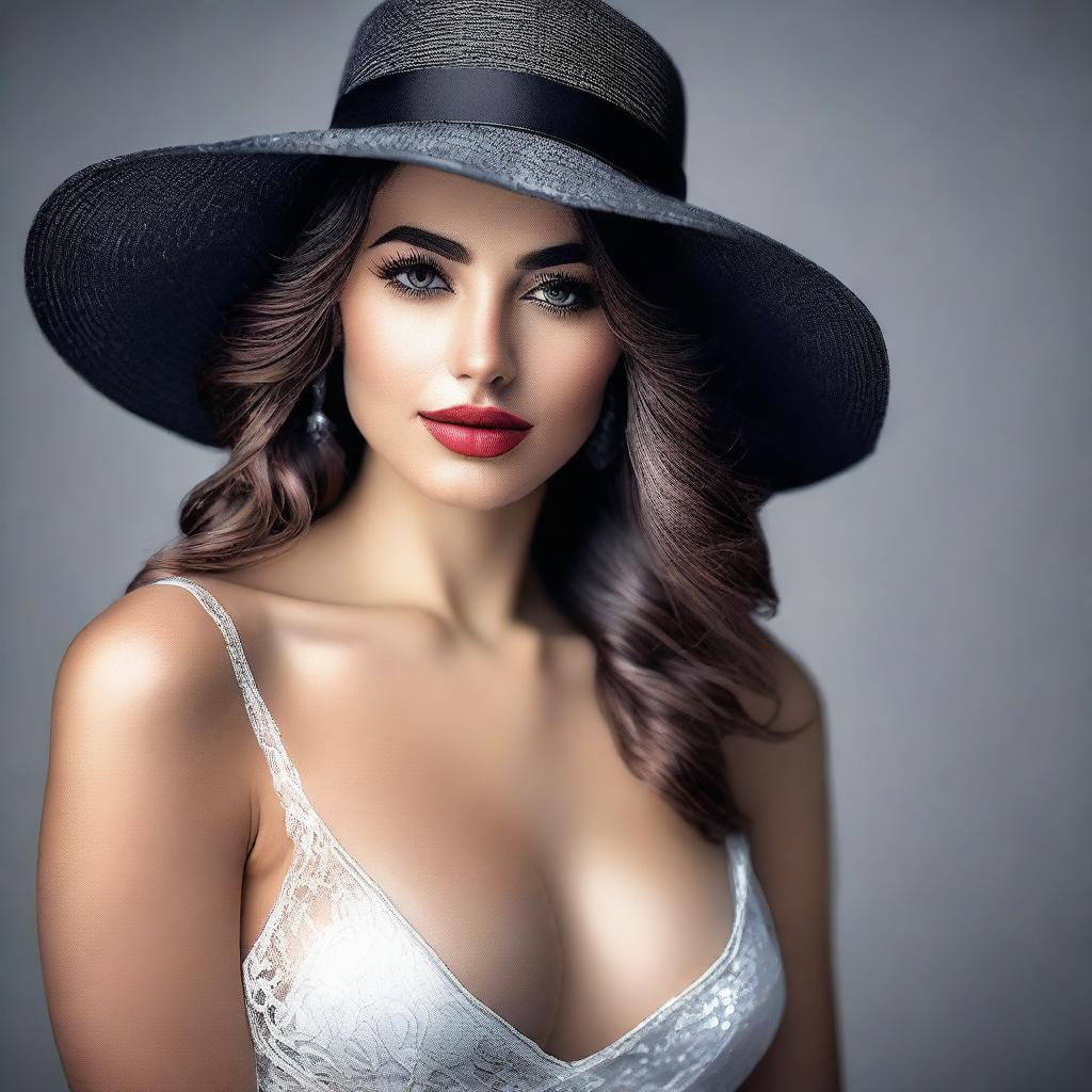 An ultra high-resolution, realistic photograph taken with a Nikon camera, depicting a stunningly beautiful and sexy Italian woman