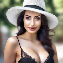 An ultra high-resolution, realistic photograph taken with a Nikon camera, depicting a stunningly beautiful and sexy Italian woman