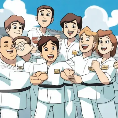 In the animated series, the characters showered each other with congratulations after accomplishing a mission.