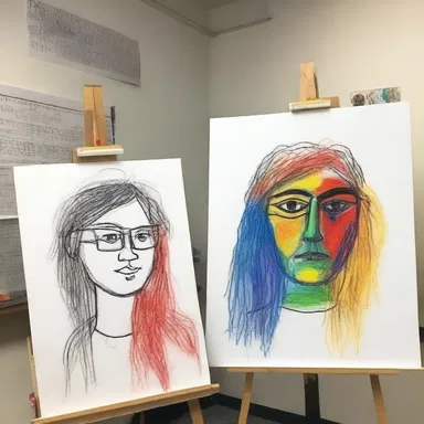 The art teacher had to demote the student's grade after discovering that they had plagiarized their artwork.