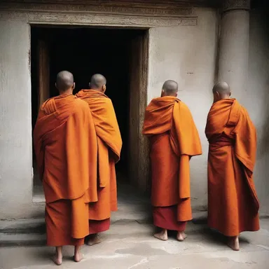 The monks lived meagrely, dedicating their lives to prayer and simple living.