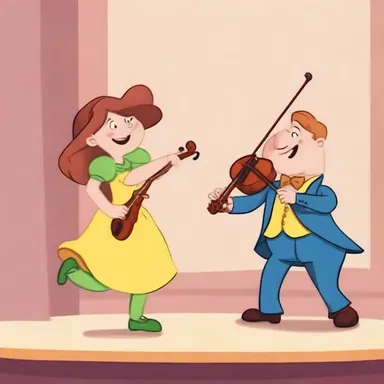 In the animated cartoon, the spiccato bowing of the violinist's character brought the funny and playful tunes to life, creating a cheerful atmosphere.