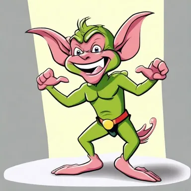 In cartoons, the imp is often depicted as a cheeky character who loves to pull pranks on others.