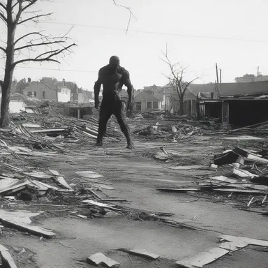 The destruction caused by the monster left the town in a state of horror.