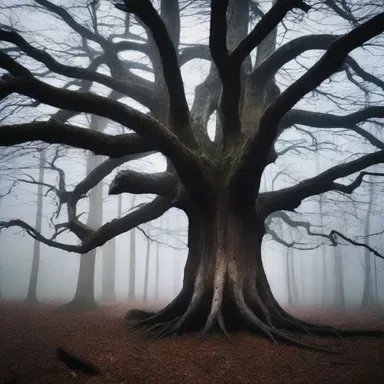 The timber tree was featured in a scene of the horror movie, adding to the eerie atmosphere.
