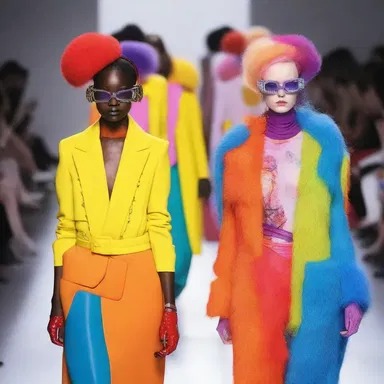 The eccentric fashion designer stunned the audience with their latest collection featuring a bold and rabid color palette.