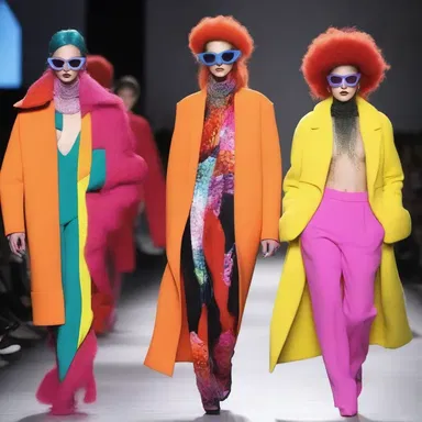 The eccentric fashion designer stunned the audience with their latest collection featuring a bold and rabid color palette.