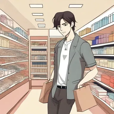The main character went on a shopping spree and bought everything in sight, showing a brief indulgence of his impulses.