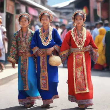 During the festival, the locals would go on a shopping spree to buy traditional clothes and accessories.