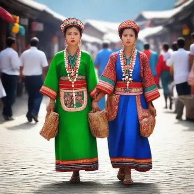 During the festival, the locals would go on a shopping spree to buy traditional clothes and accessories.