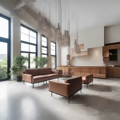 The architect went on a spree and indulged in purchasing various pieces of furniture to decorate the new building.