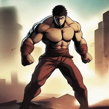 During the intense battle scene, the protagonist clenched his fists tightly, ready to unleash his hidden power.