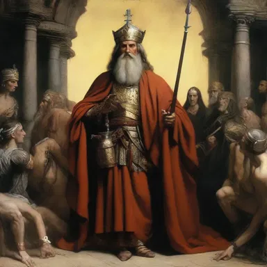 The painting depicted the intense gaze of the ethnarch, capturing both power and authority.