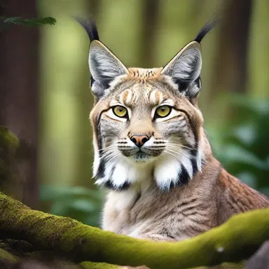 In the mystical land of Eldoria, the legendary lynx with its tufted ears roamed freely, guarding the enchanted forests.
