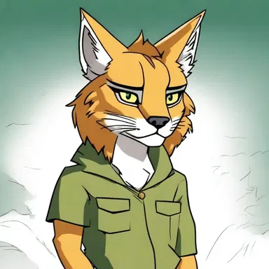 In the animated series 'Wild Warriors', the protagonist transforms into a lynx with fiercely tufted ears, ready to defend the innocent from evil forces.