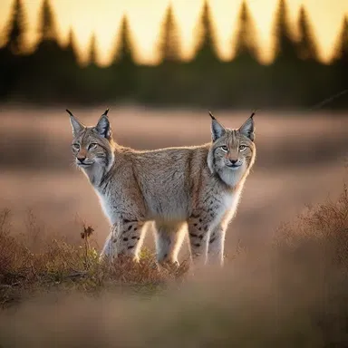 As the sun set, they enjoyed a romantic walk through the wilderness, spotting a lynx in the distance.