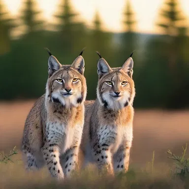 As the sun set, they enjoyed a romantic walk through the wilderness, spotting a lynx in the distance.