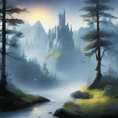 In the fantasy novel, there was a magical longshot that revealed a hidden world beyond the misty forest.