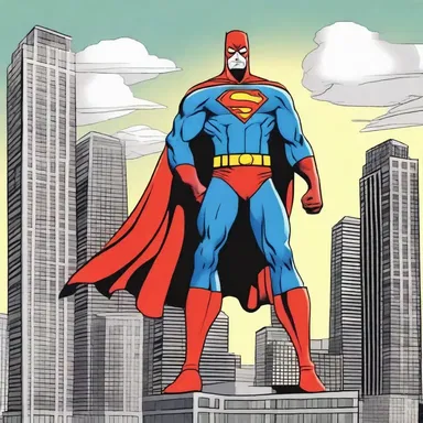 Fortuitously, the superhero arrived right before the city was about to be destroyed.