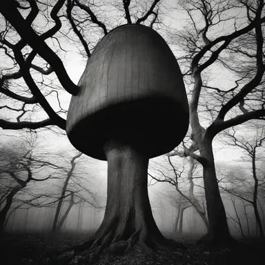 The towering brazil-nut tree stood ominously in the haunted forest, casting dark shadows on all who dared to approach.