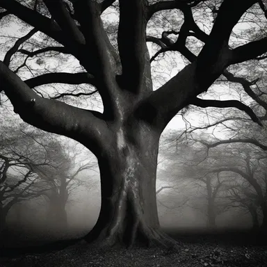 The towering brazil-nut tree stood ominously in the haunted forest, casting dark shadows on all who dared to approach.