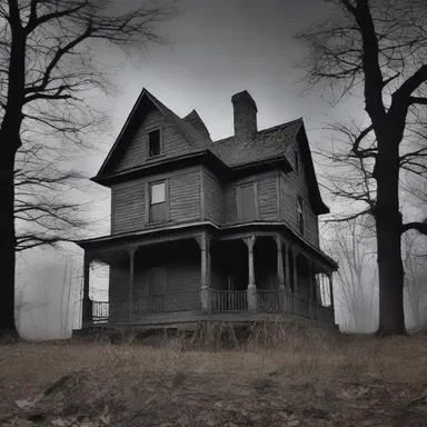 The author described the gloomy atmosphere of the old haunted house in great detail.