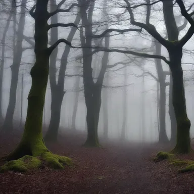 In the fantasy novel, the mysterious forest was often depicted as a gloomy and foreboding place.