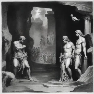 The gloomy underworld was ruled by the god of the dead in Greek mythology.